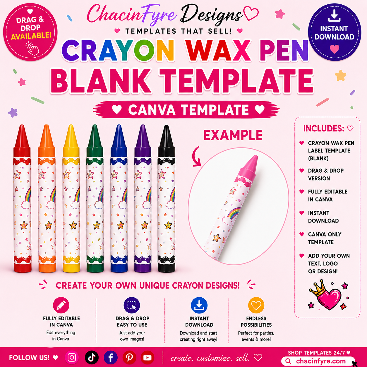 Crayon Label Template