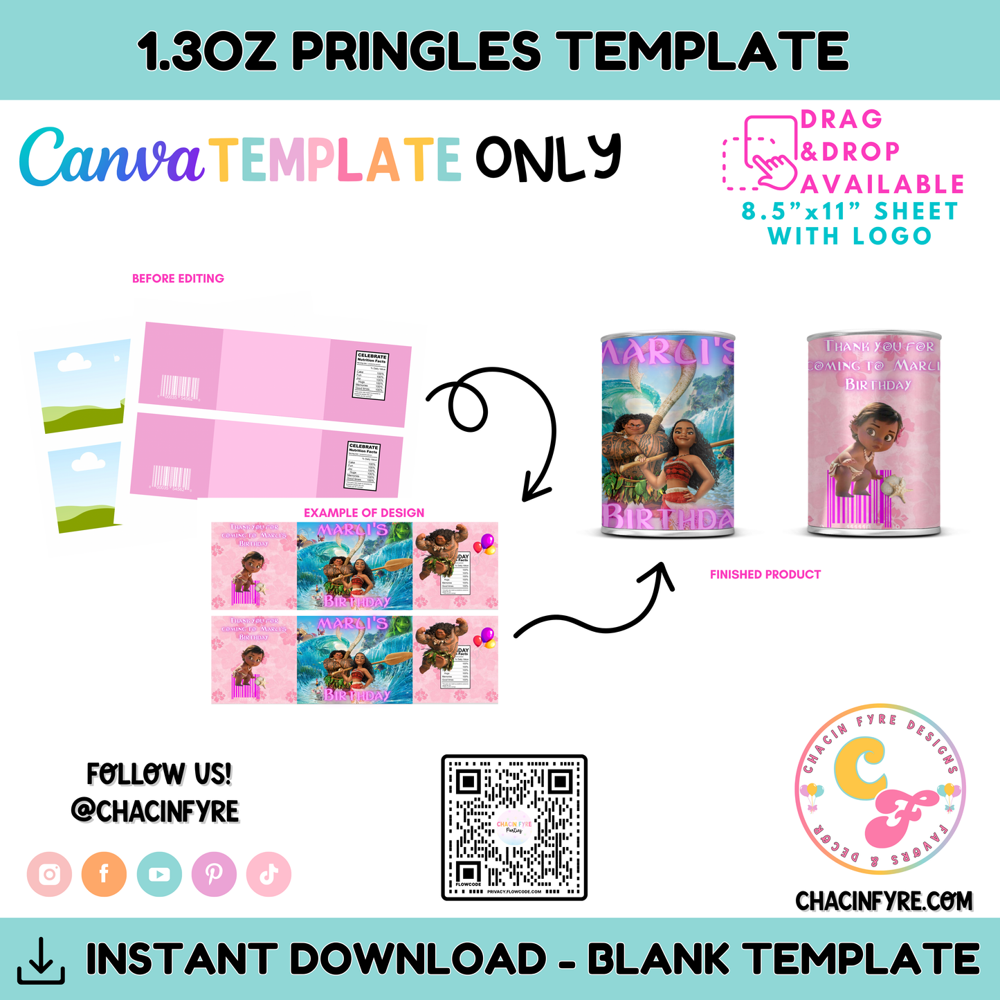 1.3 oz Pringles Template