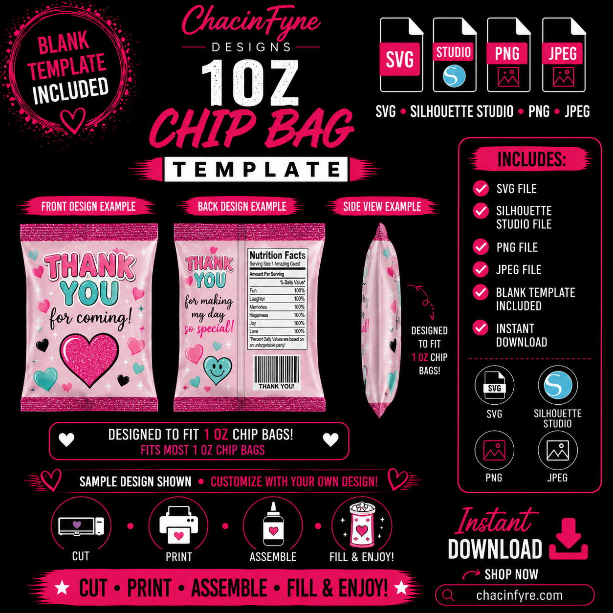 Chip Bag Template