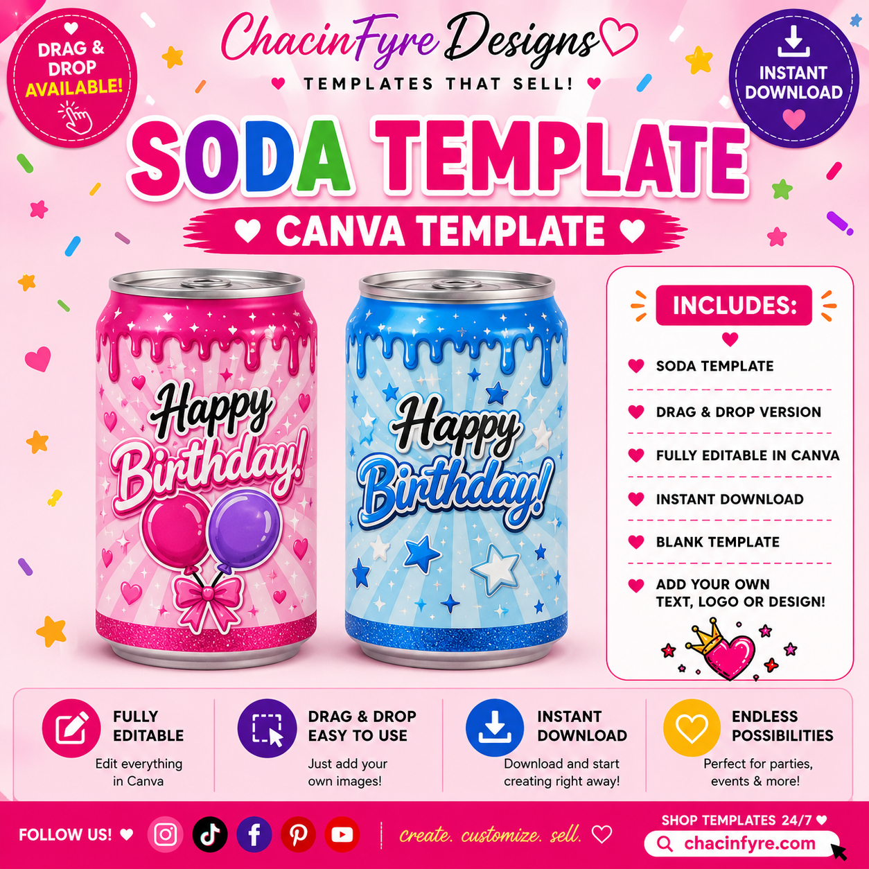 Soda Can Template