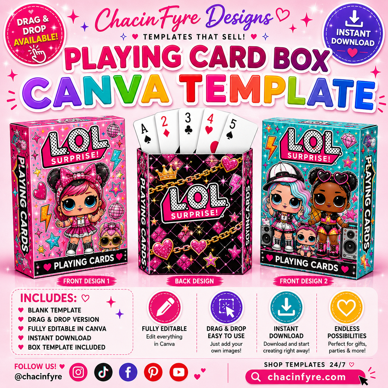 Playing Card & Box Template