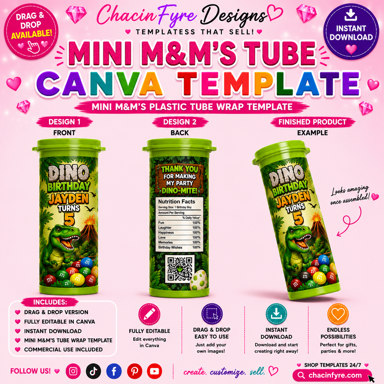 Blank 1.77oz Mini M&M Template