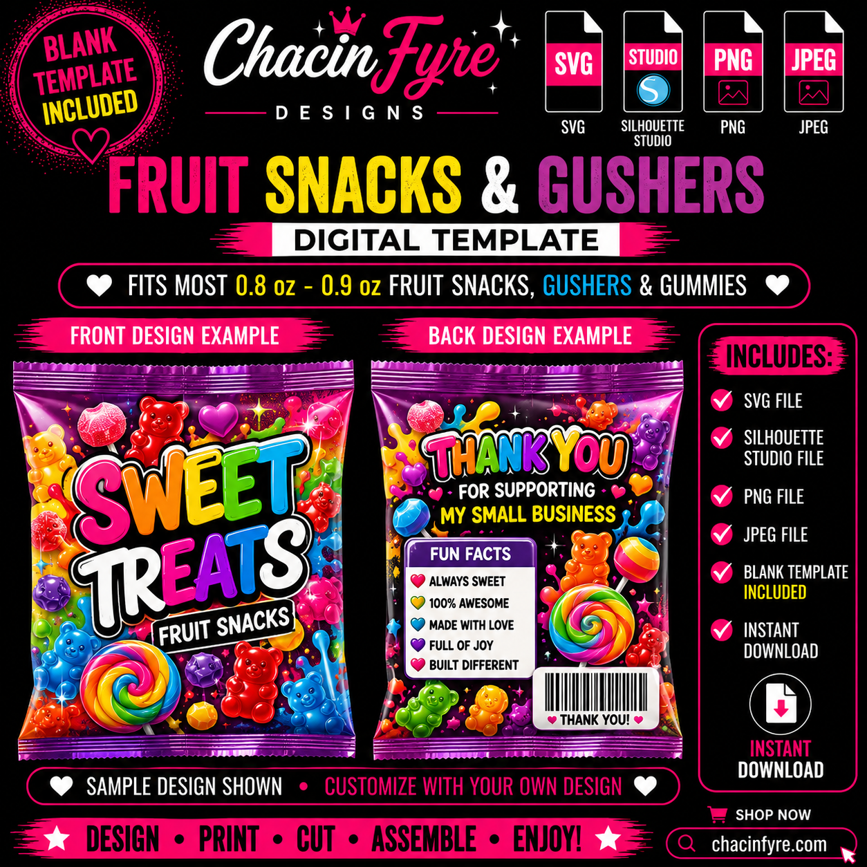 Fruit Snacks Template