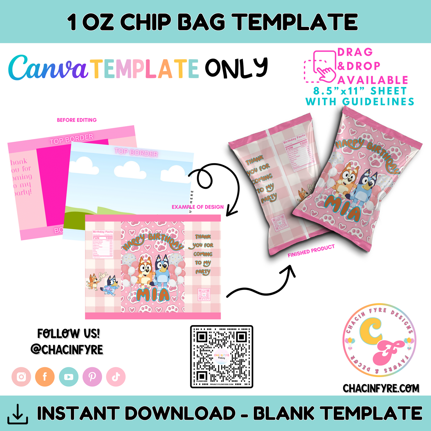 Chip Bag Template