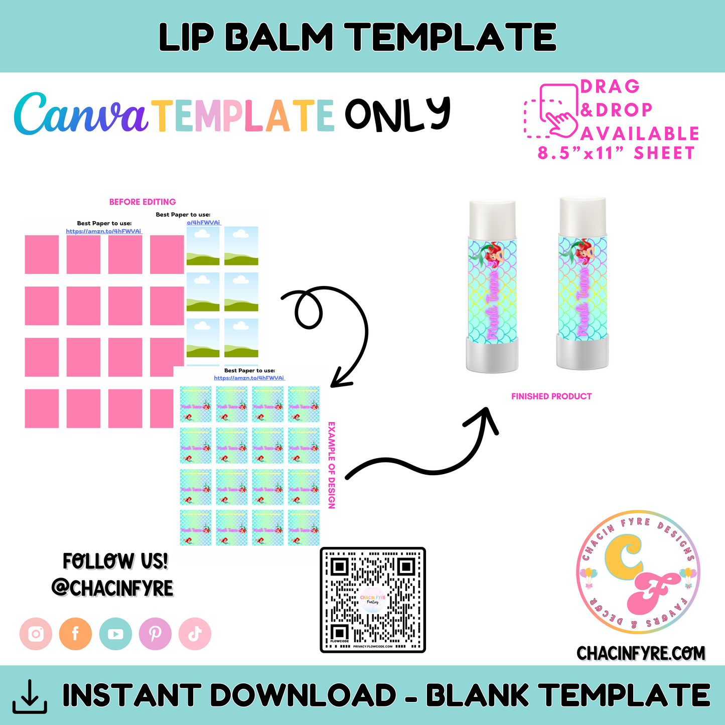 Blank Lip Balm Template