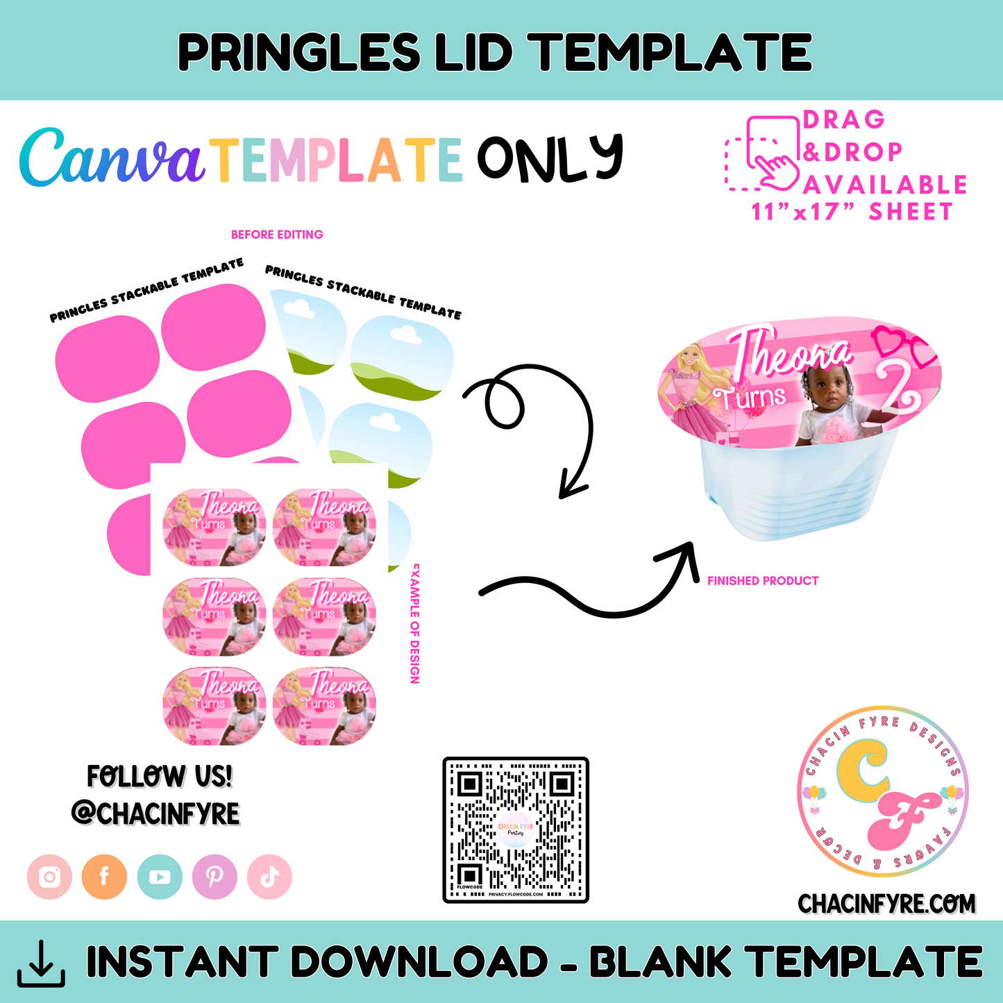 Pringles Lid Template