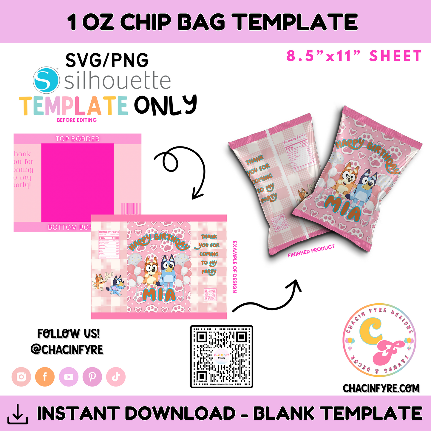 Chip Bag Template
