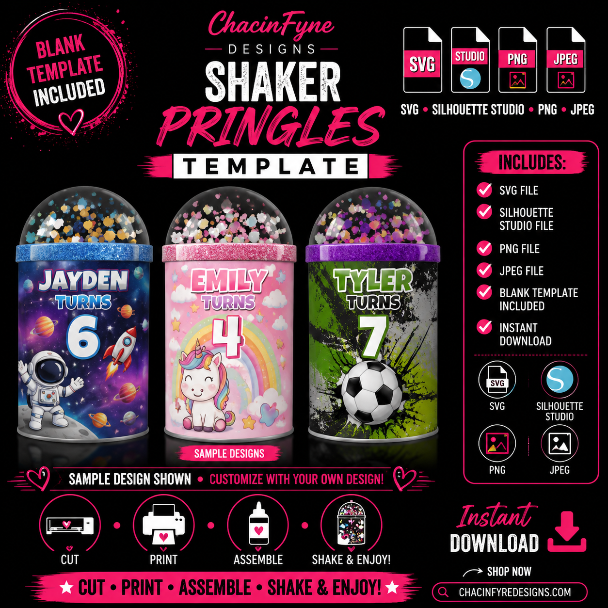 Pringles Shaker Template