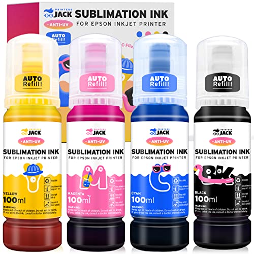 Hiipoo Sublimation Ink for EcoTank Supertank Inkjet Printer ET