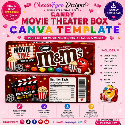 Candy Theater Box Template