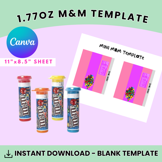 Blank 1.77oz Mini M&M Template