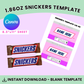 1.86 oz Snickers Template