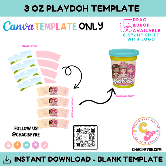 3oz. Play-Doh Template