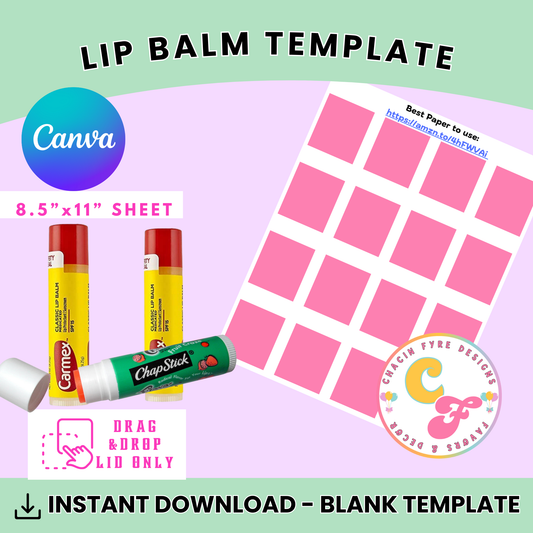 Blank Lip Balm Template