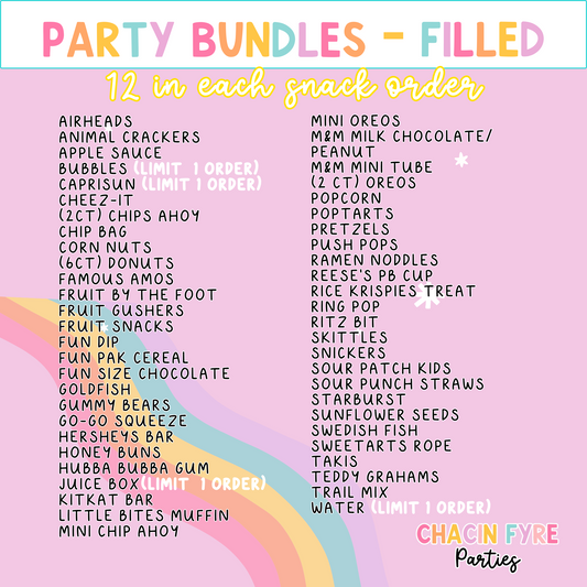 Party Bundles- Filled