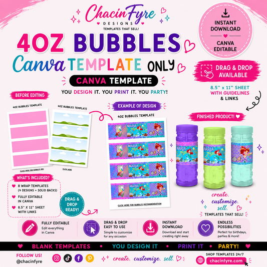 4oz Bubbles Template