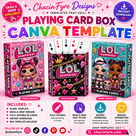Playing Card & Box Template