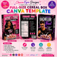Full Size Cereal Box Template