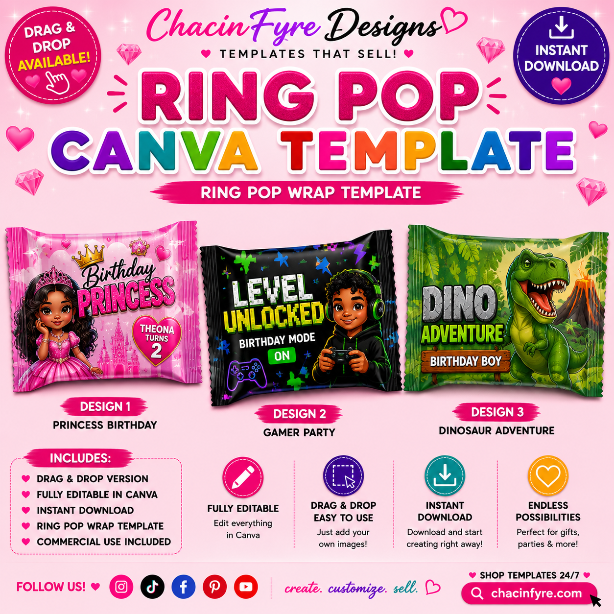 Ring Pop Template