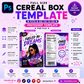 Full Size Cereal Box Template