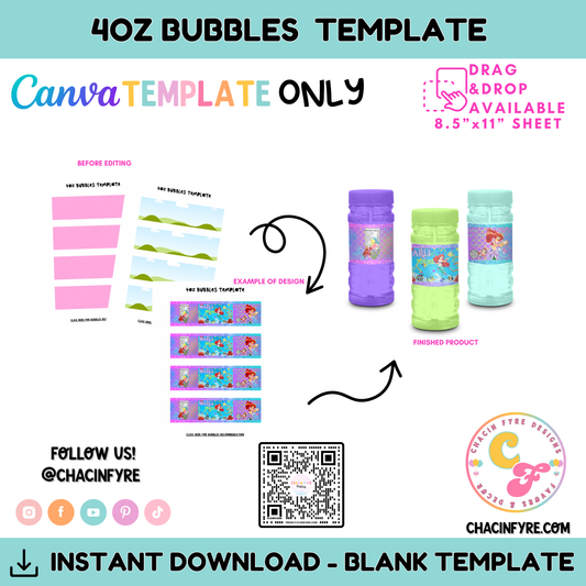 4oz Bubbles Template