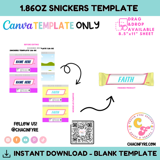 1.86 oz Snickers Template