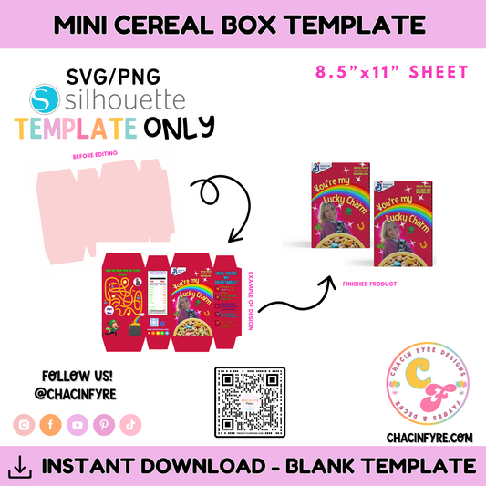 Mini Cereal Box Template