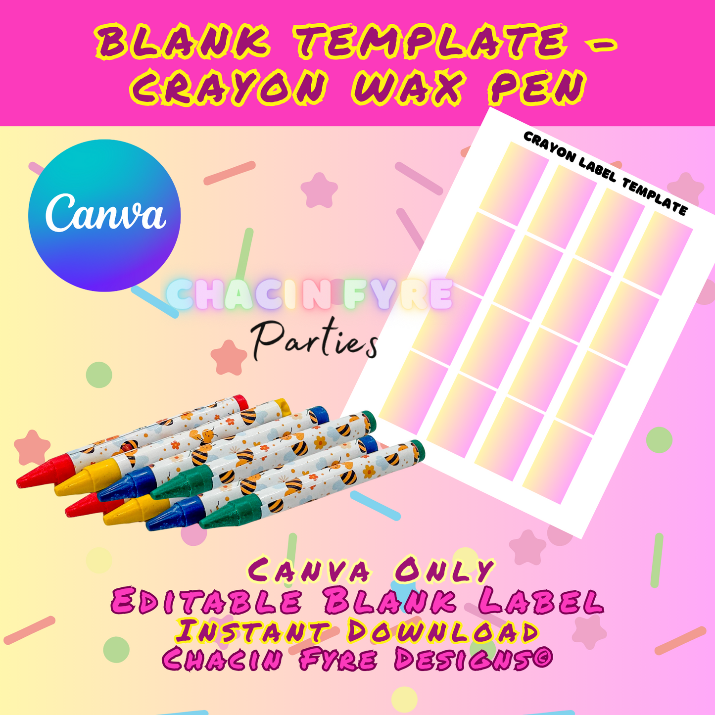 Crayon Label Template