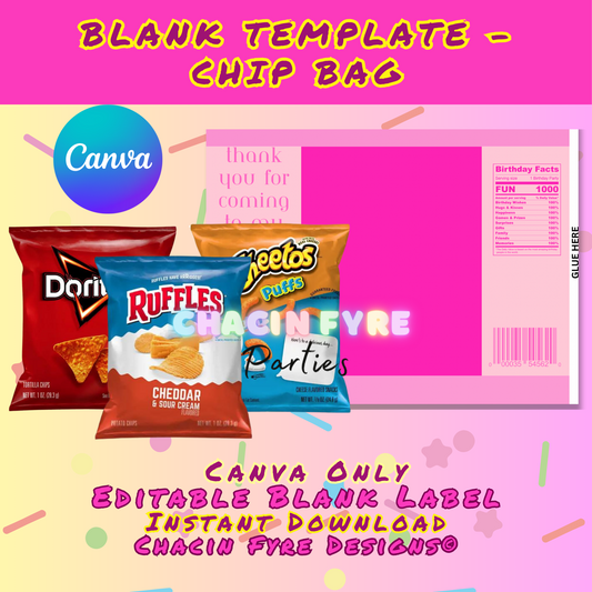 Chip Bag Template - Canva Only