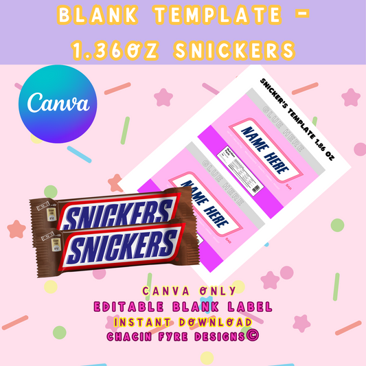 1.86 oz Snickers Template