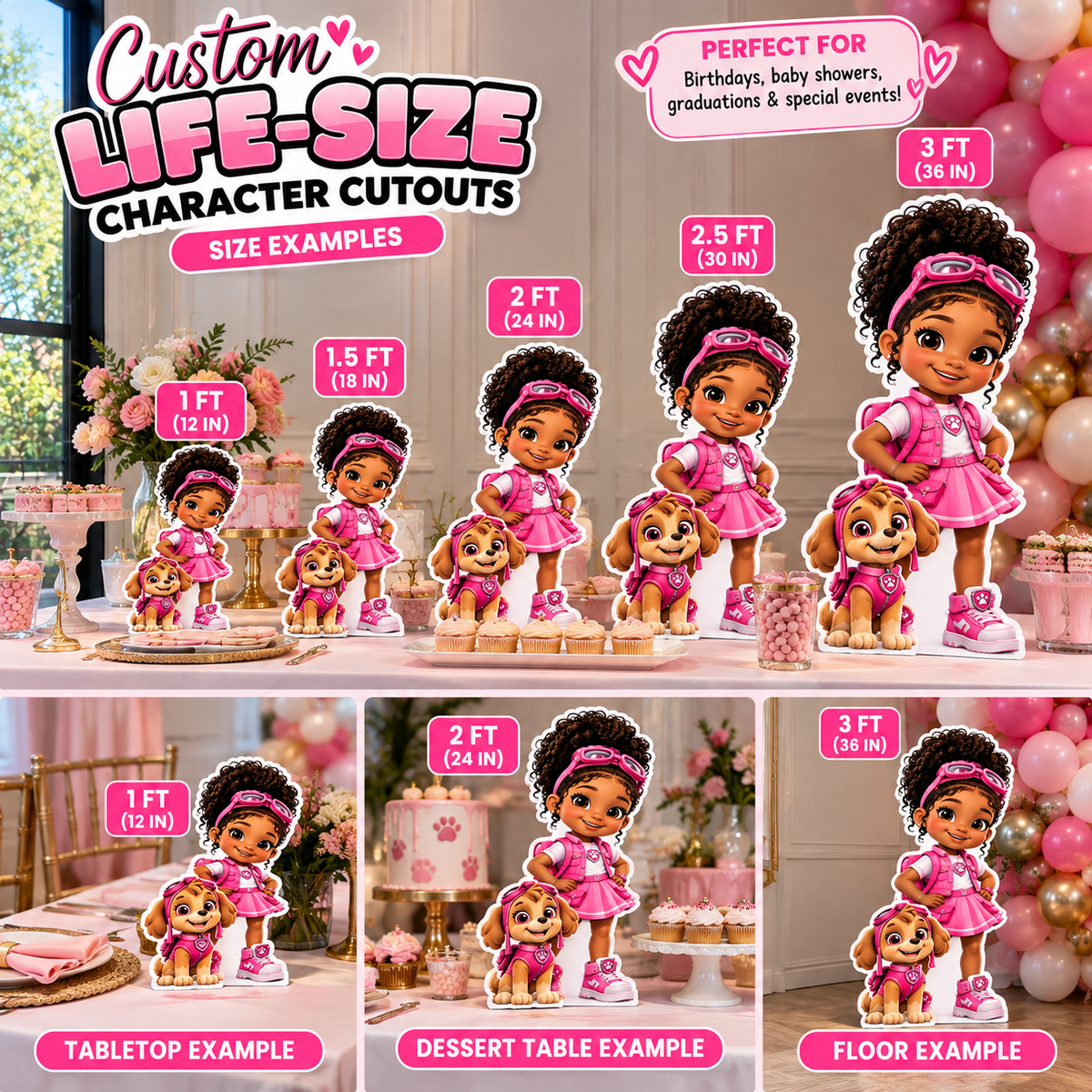 Custom Life-Size Character & Photo Cutouts | Personalized Party Standees