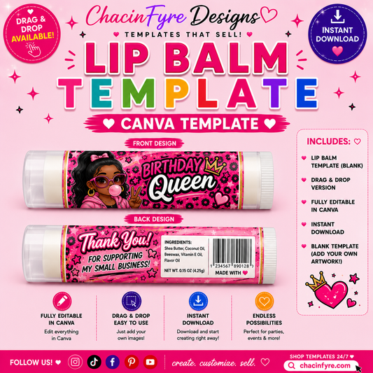 Blank Lip Balm Template