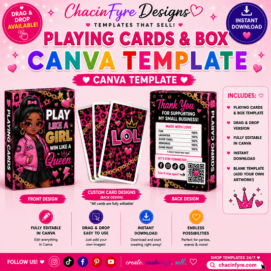 Playing Card & Box Template