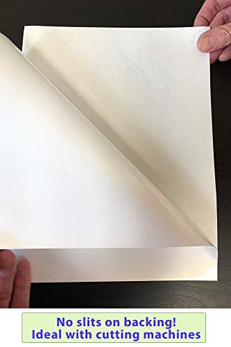 Koala Printable Vinyl Sticker Paper for Inkjet Printers - 100 Sheets Glossy White Waterproof Adhesive Label Paper - 8.5x11 inch, Tear-Resistant