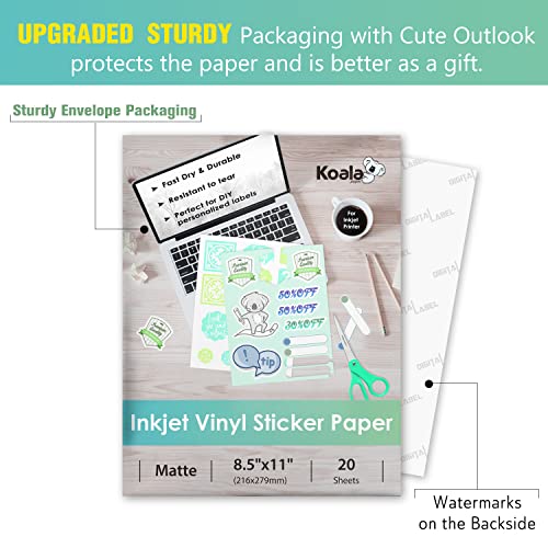  Koala Glossy Sticker Paper and Water-resistant Matte