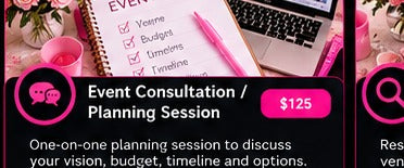 Illustrative event planning consultation